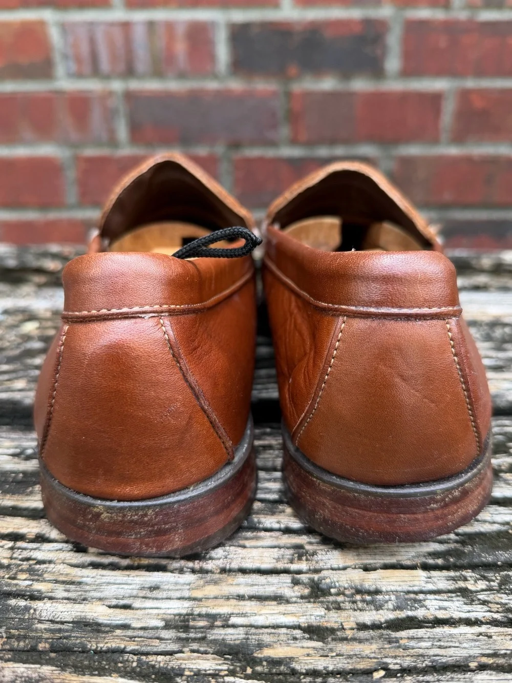Dexter Men's Size 8.5 WW Brown Leather Kiltie Tassel Slip On Loafers Made USA P5
